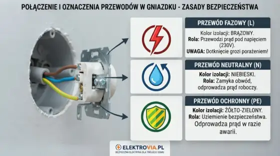 Kolor przewodów w gniazdku - co oznaczają L, N i PE?